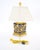 Wood 20th Century Cobalt Blue Porcelain Gilt Gold Painted Wood Base Small Table Lamp For Sale - Image 7 of 12