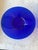 Large 13.25 inches round footed shallow bowl measures 2.75 inches tall. Dark deep cobalt blue color glass platter or...