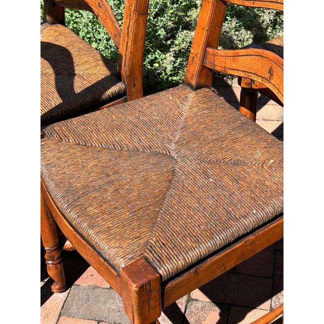 Ladderback Rush Seat Dining Chairs -Set of 10 For Sale - Image 12 of 17
