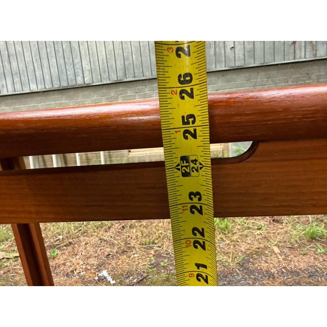 Danish Mid Century Teak Floating Top Design Low Console Table. For Sale - Image 9 of 13