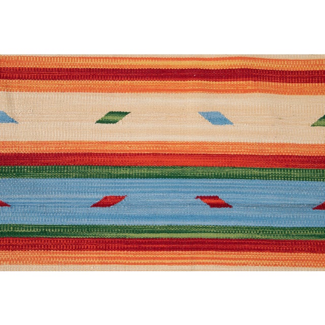 Tan 21st Century Modern Kilim Rug 5 '7'' X 7' 8''. For Sale - Image 8 of 11