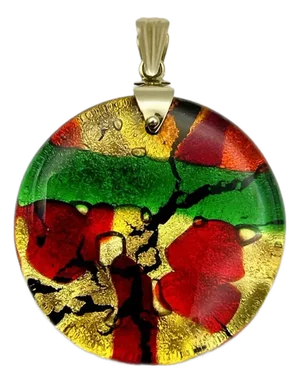 Circa 1970s Venetian Murano Glass 14k Pendant