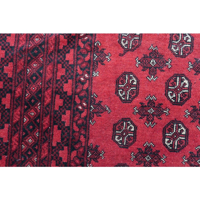 1920s, Antique Afghan Ersari Handmade Rug 6.8' X 9.4' For Sale - Image 12 of 18