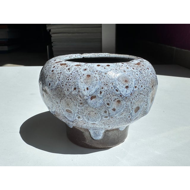 1960s Studio Ceramic Vase with Lava Glaze from KTU Unterstab, Langenhessen, Germany, 1960s For Sale - Image 5 of 13