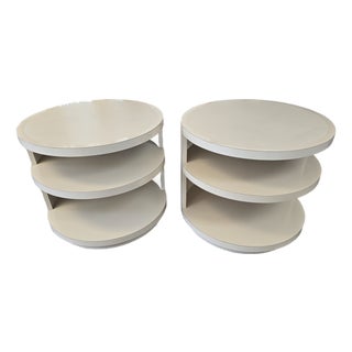 1980s Saladino Spinning End Tables For Sale