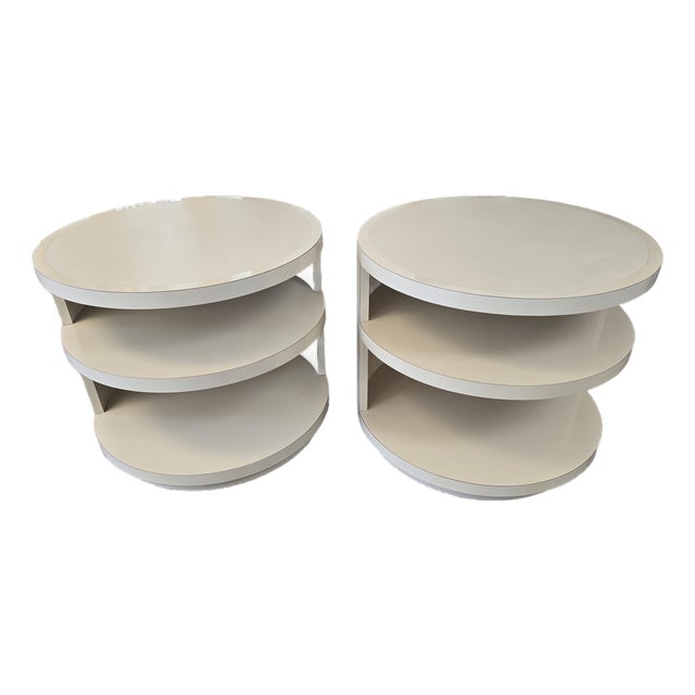 1980s Saladino Spinning End Tables For Sale