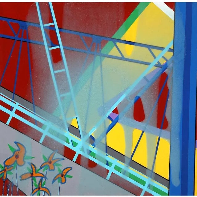 This beautiful abstract painting Untitled was realized by the Italian artist Mauro Bellucci in 2020. Water enamel paint on...