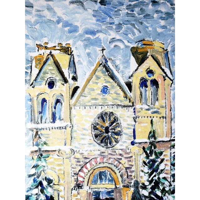 1995 Vintage St. Francis Cathedral Fine Art Proof Print, Signed Spencer Walaitis For Sale - Image 15 of 16