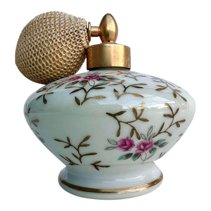 Vintage 1940s Holmspray Porcelain Floral Perfume Atomizer Hand-Painted ...