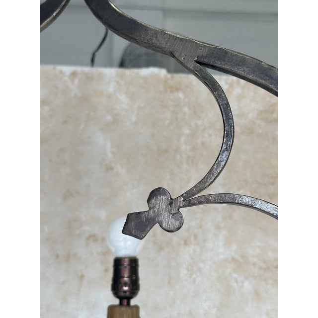 Gothic Spanish 1940's Gothic Style Eight Light Chandelier For Sale - Image 3 of 12