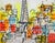 Eiffel Tower Plaza 3 by Charles Cobelle, French (1902–1994) Date: circa 1960 Acrylic on Canvas, signed l.r. Size: 10 x 8...