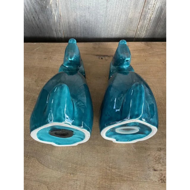 Blue Dog Figurines, 1980s, Set of 2 For Sale - Image 4 of 6