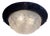 Art Deco A La Nuit Étoilée Ceiling Light in Pressed Molded Glass and Nickel-Plated Bronze by Müller Frères Lunéville, 1930 For Sale