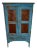 19th Century American Primitive Southern Pie Safe With Distressed Blue Paint For Sale