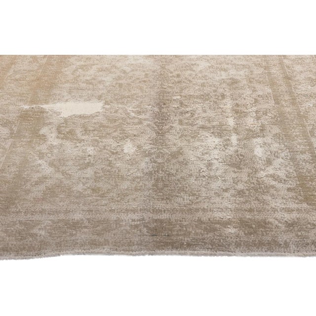 Mid 20th Century Distressed Faded Vintage Persian Rug, 03'03 X 04'05 For Sale - Image 4 of 10