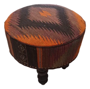1990s Killim Uphostered Low Stool