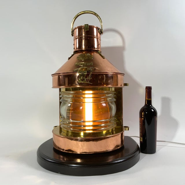 Copper Ships Masthead Lantern On Base For Sale - Image 4 of 10