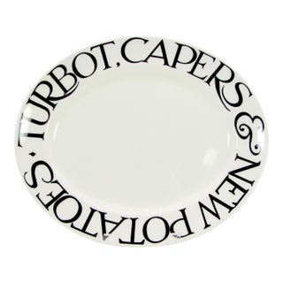 2013 14" Emma Bridgewater Black Toast & Marmalade Platter - 2 Available For Sale