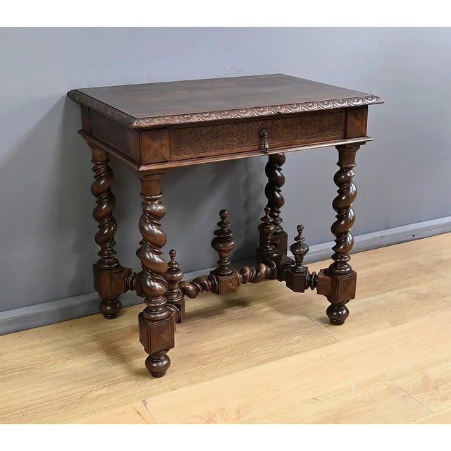 Small Louis XIII Desk in Oak For Sale - Image 3 of 18