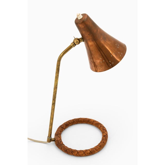 Table Lamp with Conical Copper Shade, 1950s For Sale - Image 4 of 11