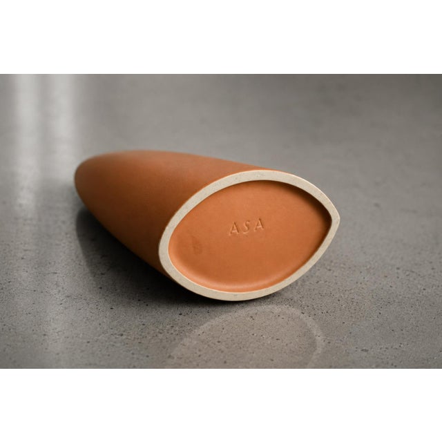 Mid-Century Modern Mid-Century Modern German Red Stoneware Brick Vase from Asa Selection, 1980s For Sale - Image 3 of 10