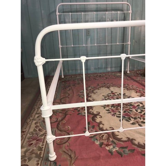 Antique Shabby Chic White Iron Full Bed Frame Chairish
