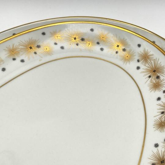 White Vintage Mid-Century Modern Edelstein Bavaria Set of Two Oval Platters "Starlight" Pattern For Sale - Image 8 of 18