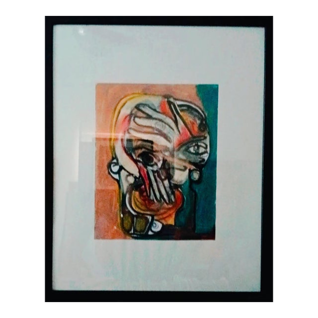 Contemporary Portrait Mask Decor Wall by Artist Jadden Massanet For Sale