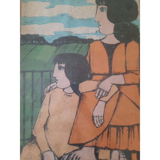 Domenico Cantatore, Accanto a te, Polymaterial Silkscreen, 1950s For Sale - Image 17 of 18