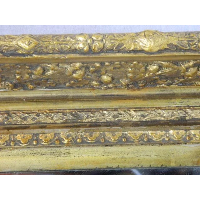 Mid 19th Century English Gold Leaf and Water Gilding Trim Mirror, Circa 1850-1880 For Sale - Image 5 of 8