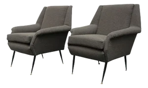Set of Mid-Century Lounge Chairs, 1950s