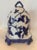 Mintons Art Pottery Studio Majolica Beehive Cheese Dome & Stand Blue & White Rare by Mintons C1870 For Sale - Image 4 of 14