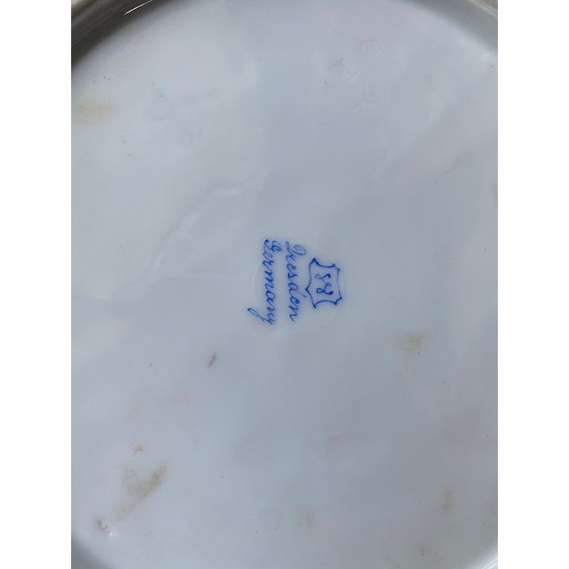 Late 19th Century German Dresden Porcelain Dinnerware Plates Set of 12 For Sale - Image 12 of 13