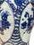 20" Chinese Blue White Flower Vases Scroll Leafy Pattern Porcelain Temple General Jar For Sale - Image 11 of 11