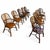 Brown Vintage Oak Wheelback Windsor Armchairs, 1980s, Set of 9 For Sale - Image 8 of 18