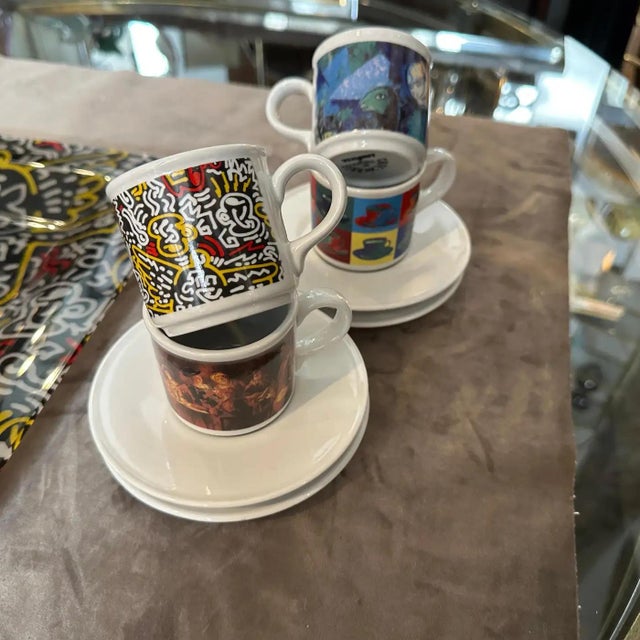 Ceramic 1990s Modern Coffee Service and Serving Tray Cafè Des Arts by Lavazza For Sale - Image 7 of 18