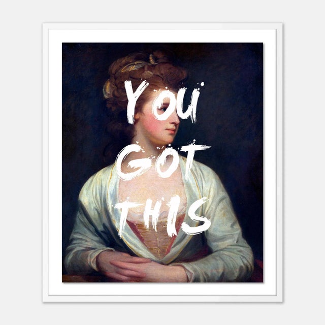 Lara Fowler You Got This by Lara Fowler in White Framed Paper, Large Art Print For Sale - Image 4 of 4