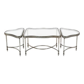 Marge Carson Rue Royale Rr01 Three-Piece Bunching Cocktail Table Set For Sale