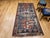 Shabby Chic Antique Caucasian Kazak Rug, Medallion Pattern, Hand-Knotted Wool, Blue & Red, 4' x 8' For Sale - Image 3 of 16