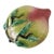 Extra Large Vintage Chinese Green and Pink Glazed Ceramic Peach Altar Fruit For Sale