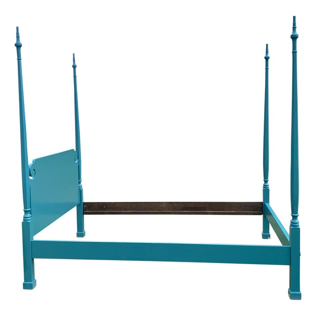 Newly Painted Vintage Solid Mahogany Colonial High Post Bed Chairish