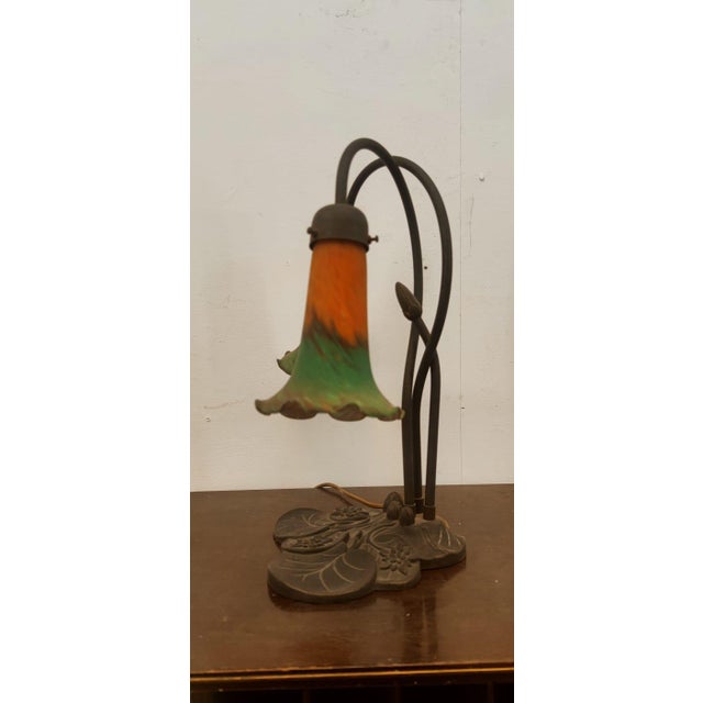 Vintage 2-Light Table Lamp with Decorated Murano Glass For Sale - Image 10 of 17