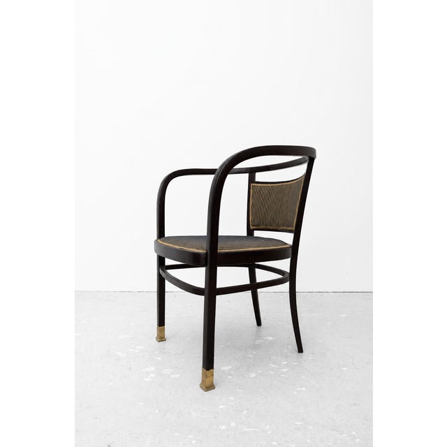 Secessionist Armchairs by Otto Wagner for the Dispatch Office of the Daily Newspaper Die Zeit / Mundus, Vienna, 1901, Set of 2 For Sale - Image 3 of 8