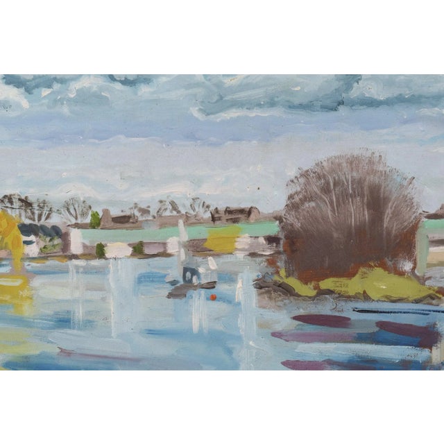 Kew Bridge Towards the Strand Chiswick, 2016, Oil on Board, Framed For Sale - Image 5 of 6