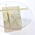 Round Glass Topped Tessellated Stone Brass Cantilever Coffee Table or Side Table For Sale - Image 10 of 15