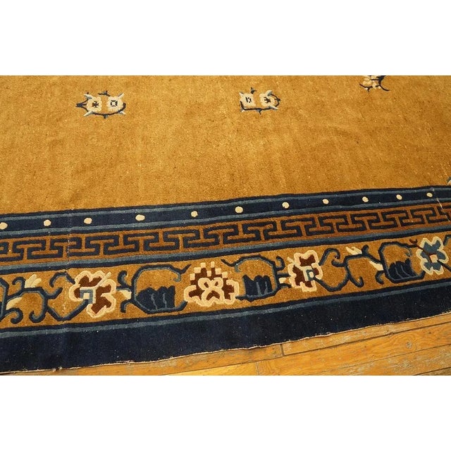 Brown Antique Chinese Peking Rug For Sale - Image 8 of 12