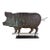 Antique Copper Pig Folk Art Weathervane on Custom Iron Stand For Sale