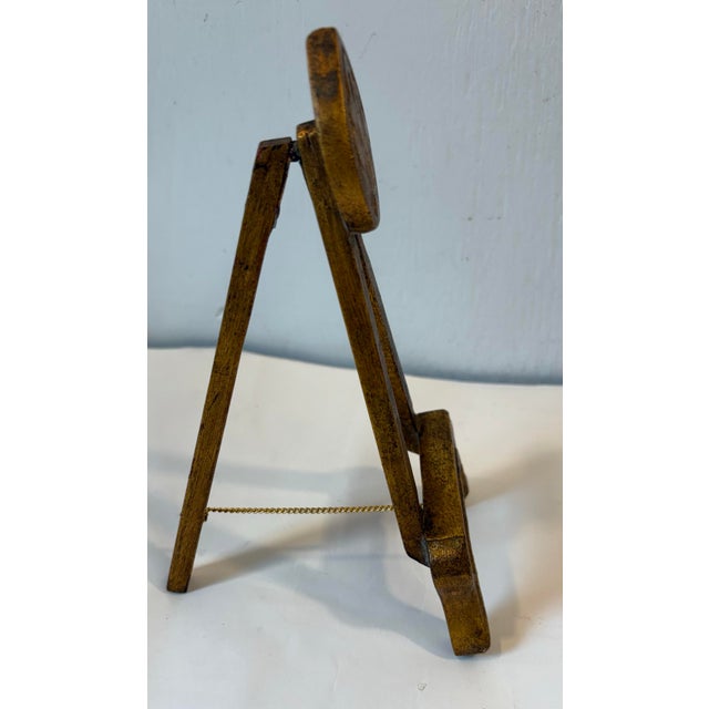 Italian Vintage Italian Gilt Wood Petite Table Easel For Sale - Image 3 of 6