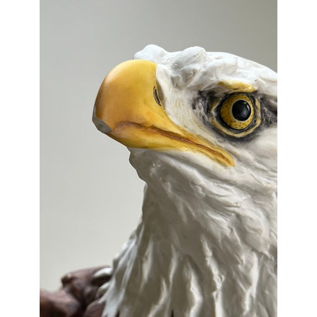 Brown Mid 20th Century Rare Kaiser Porcelain American Bald Eagle Sculpture Limited Edition No. 12/200, W. Germany For Sale - Image 8 of 15