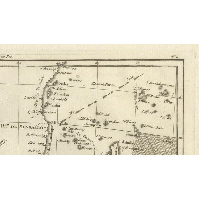 Copper Antique African Sea Chart, 1780 For Sale - Image 8 of 10